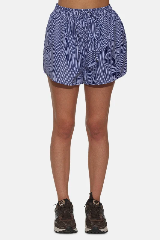 Halsey Poplin Shorts Navy/White Pinstripe