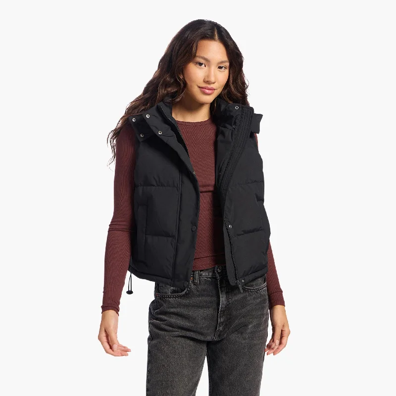 Peak Puffer Vest | Black