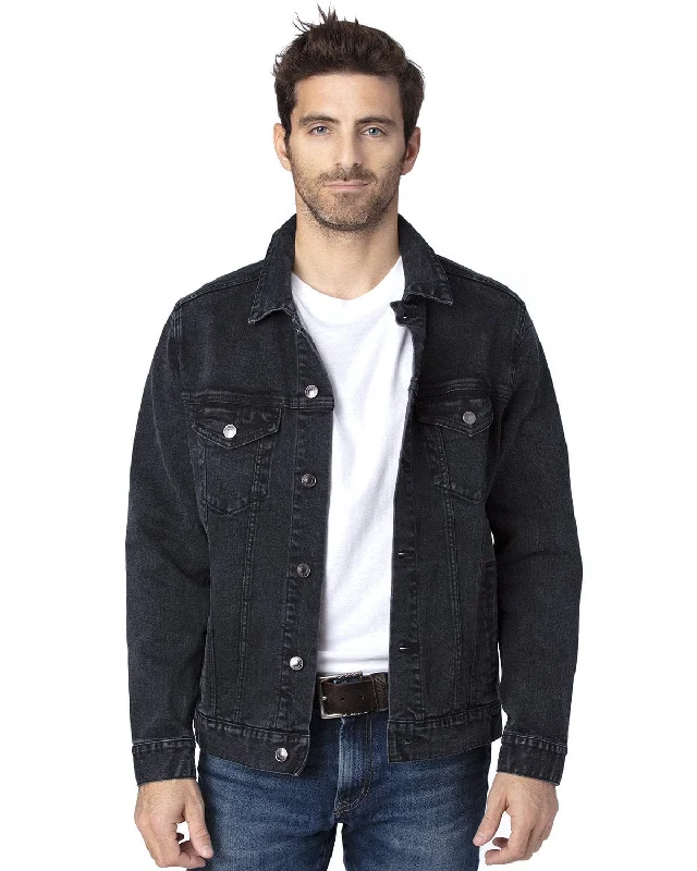 Threadfast Apparel Unisex Denim Jacket | Black Denim