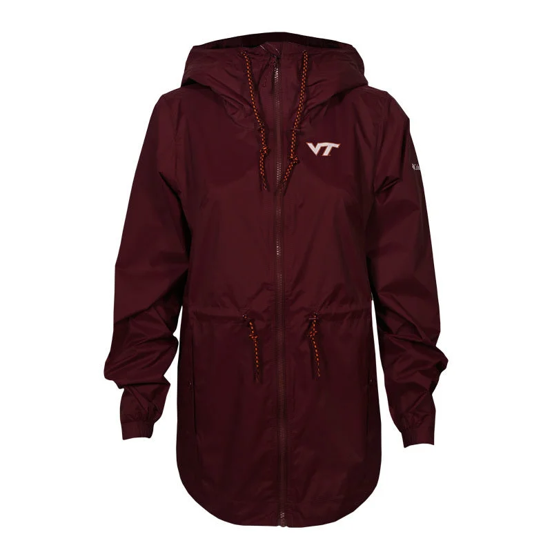 Virginia Tech Women's Lily Park Rain Jacket by Columbia: Maroon