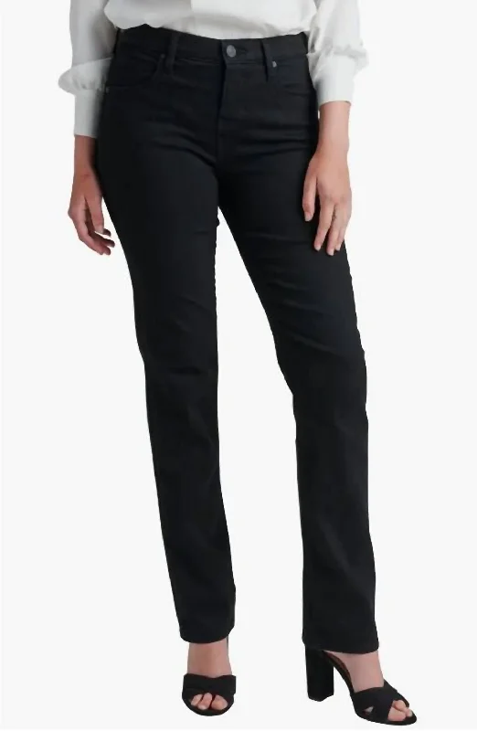 Ruby Straight Leg High Rise Jeans In Black