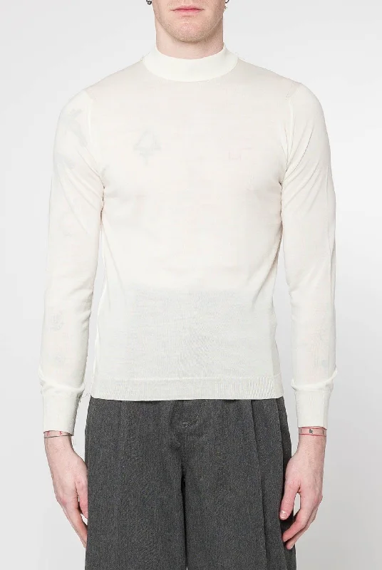 Maison Margiela Crewneck Sweater in White