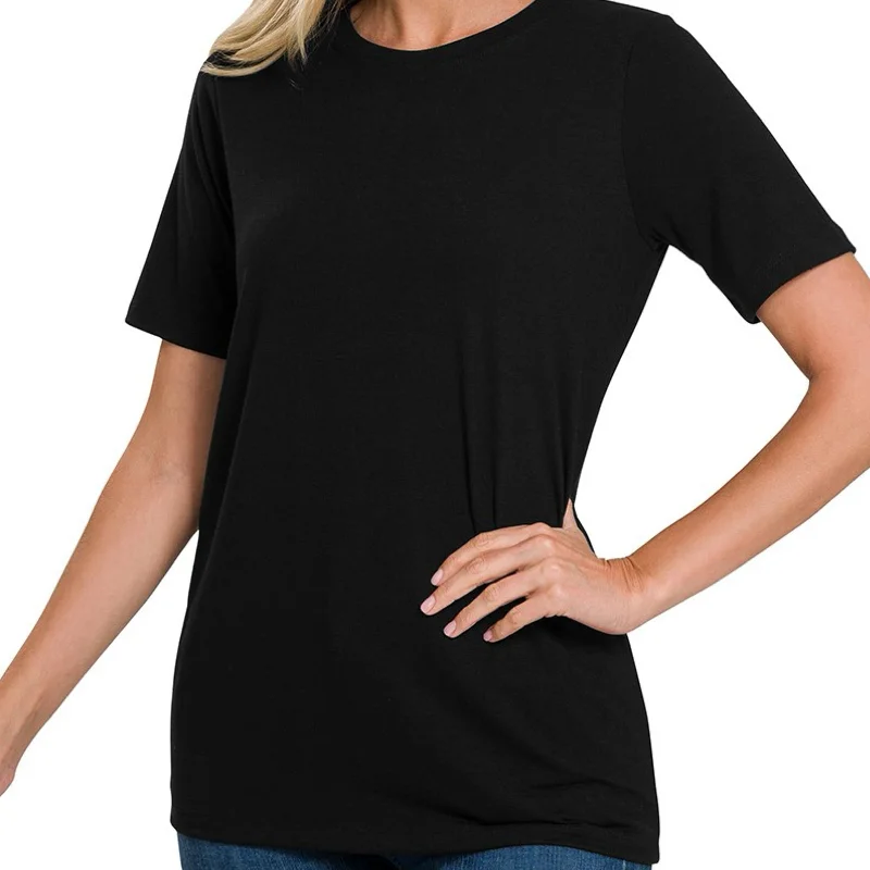 Personalized Design Sam Round Neck Tee Black