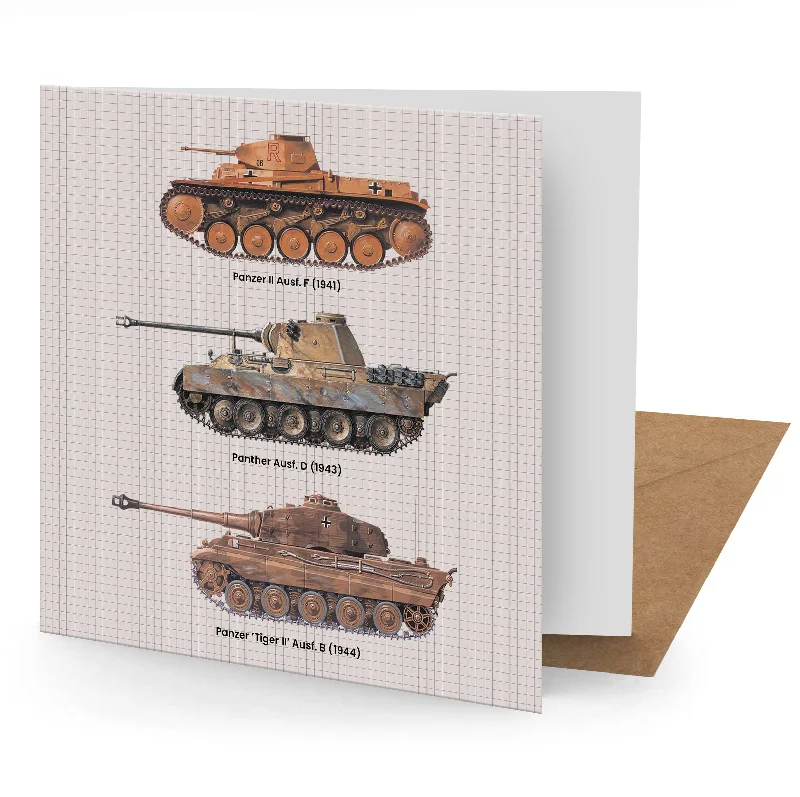 German Tanks Greeting Card