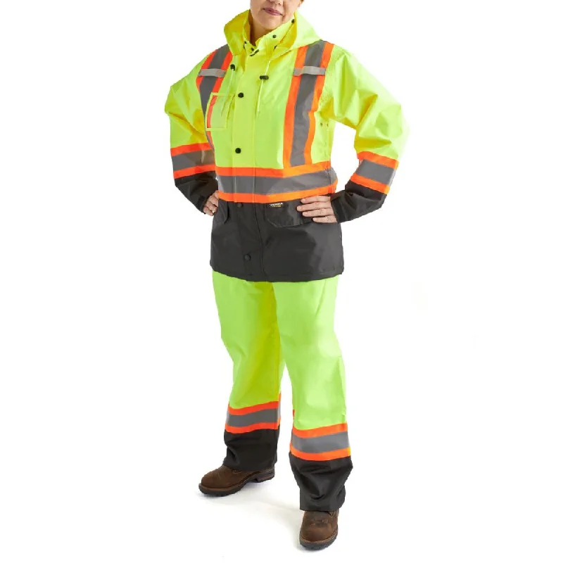 Terra Women's High Vis Rainsuit 116520WYL - Yellow