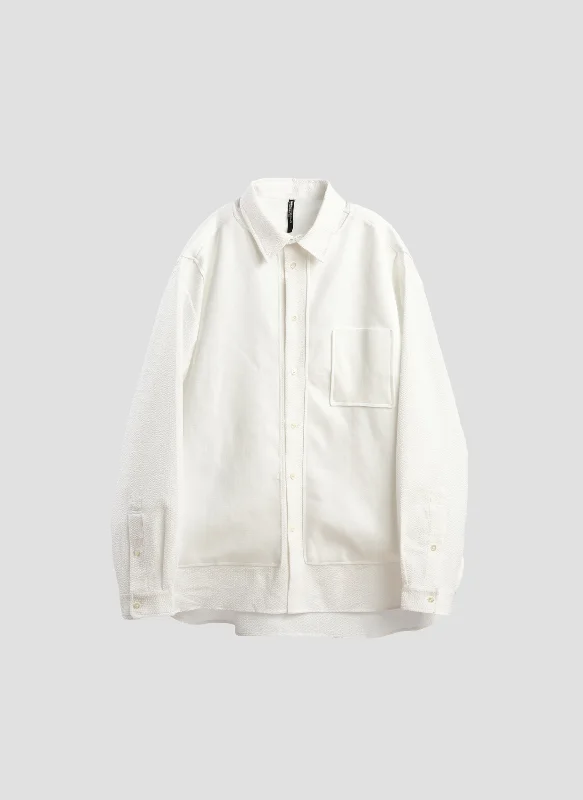 Personalized Outfit Polyester Business Knit Blocking Shirt