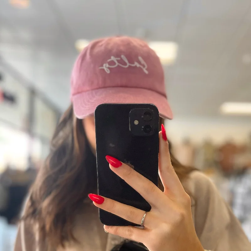 High Street Design Salty Vintaged Washed Cap Pink