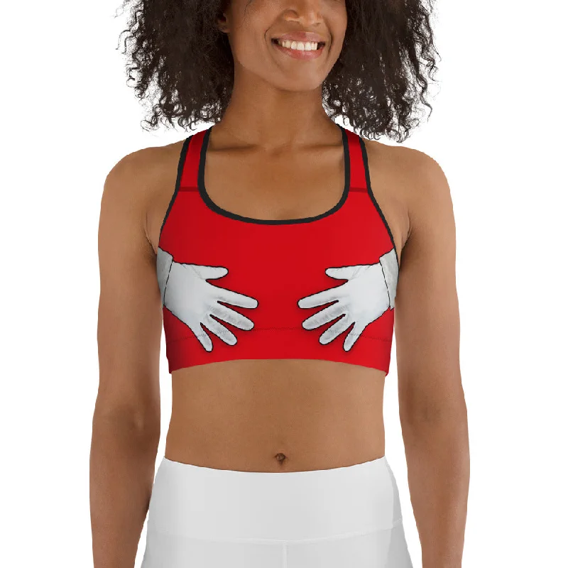 Naughty Santa Outfit Sports Bra