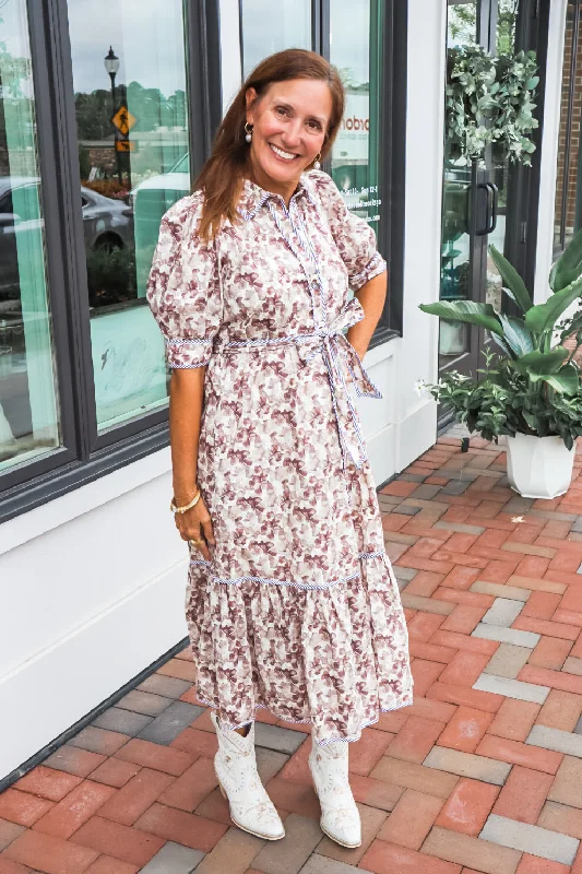Embroidery Design Fancy Fall Florals Dress