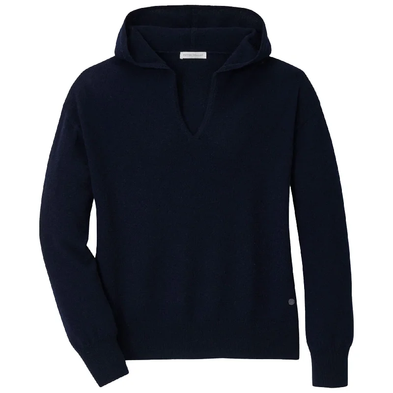 Womens Summer Cashmere Hoodie Navy - SS25