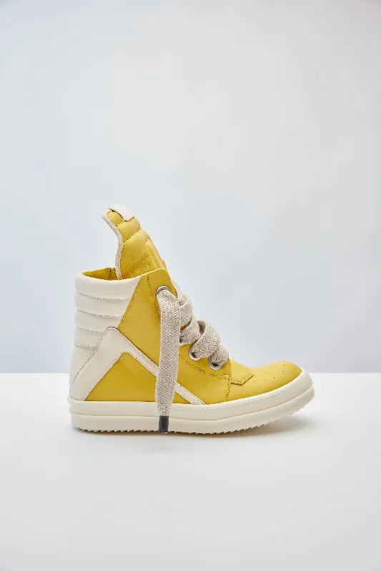 Rick Owens Jumbo Laced Geobasket in Lemon