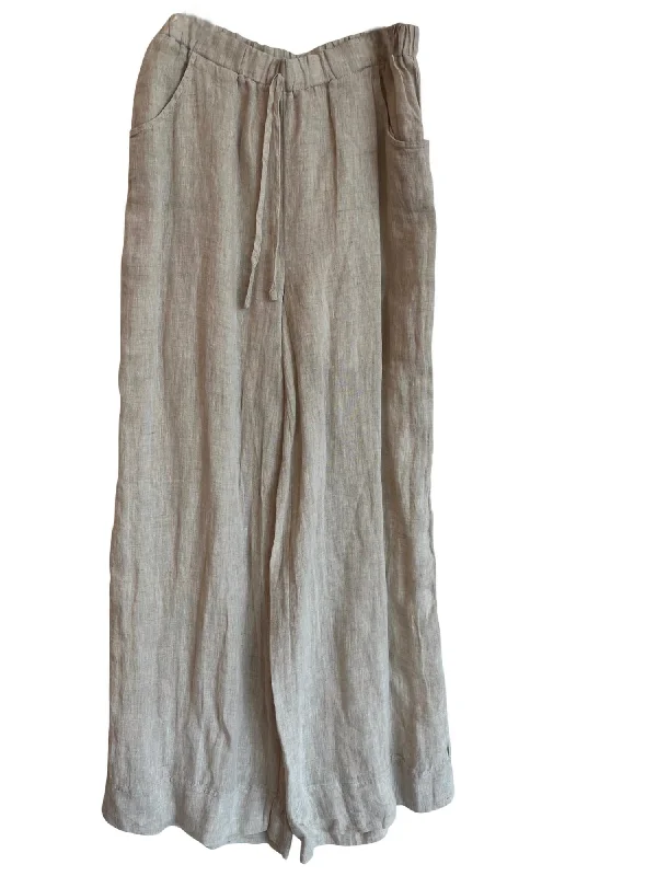 Wide Leg Trouser In Natural