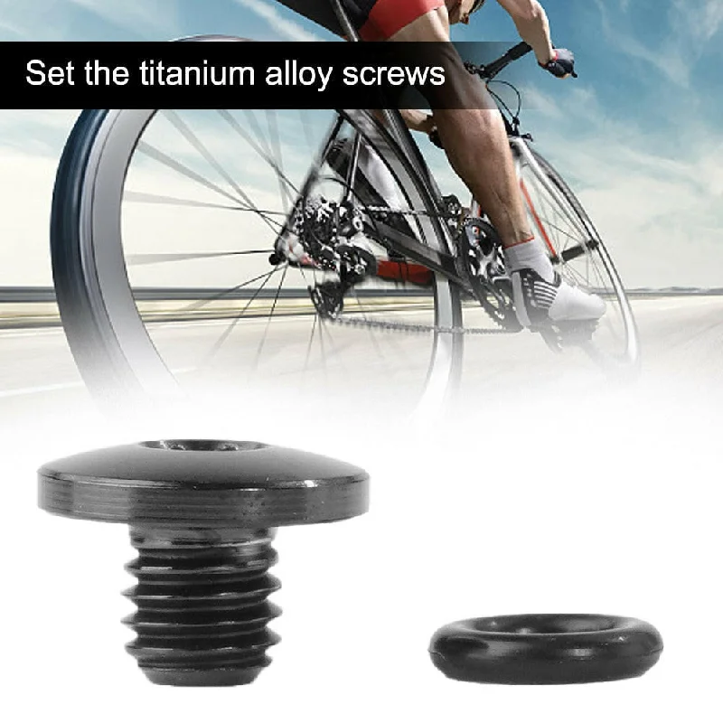 Bike Bicycle Bleed Titanium Screw With O-Ring For-Shimano XT  SLX Zee Deore & LX Bicycle Hydraulic Disc Brake Screw