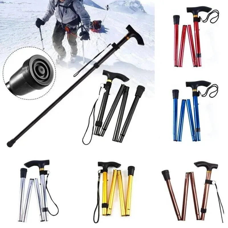 Cute Design Hiking Camping Mountaineering Poles Walking Stick Telescopic Baton Trekking Poles Folding Cane Crutches Pole Unisex Cute Design Hiking Camping Mountaineering Poles Walking Stick Telescopic Baton Trekking Poles Folding Cane Crutches Pole Unisex