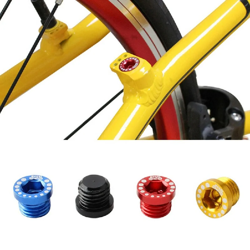 4PCS Mountain Bike Brake Screw Nut Aluminum Alloy V Brake Screw M10 Ultra-light Installation Head Cap Bolts Nuts Turn Buckle