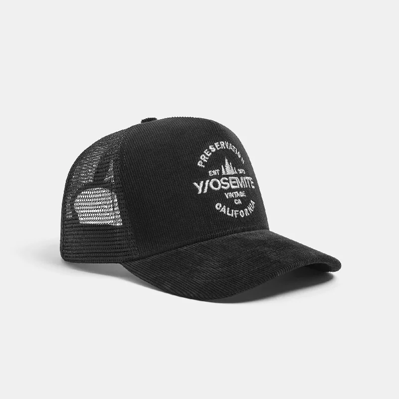 Y/OSEMITE Preservation Trucker Hat - Black