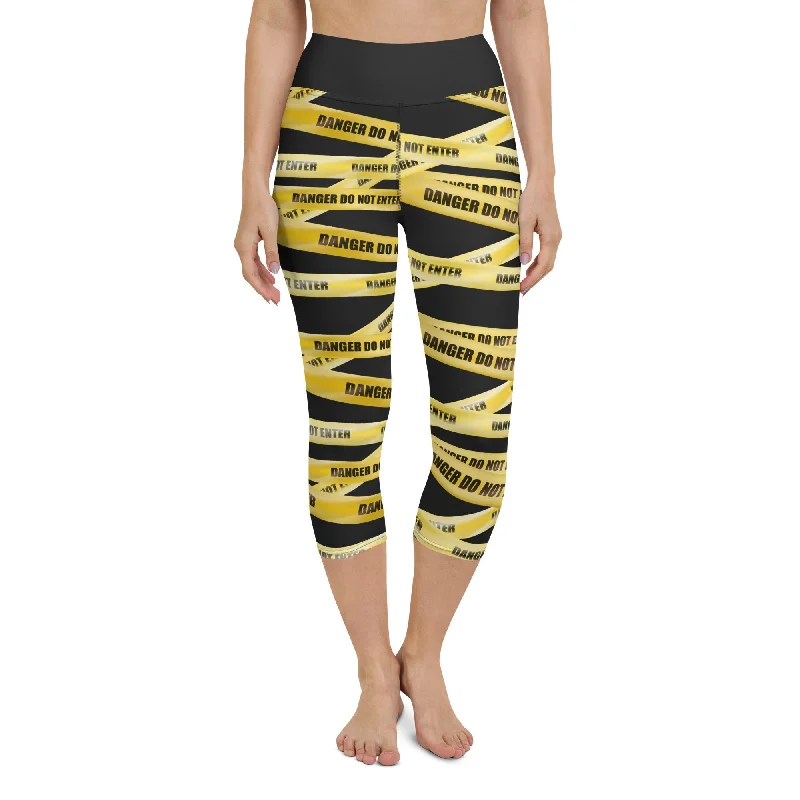 Yellow Tape Yoga Capris