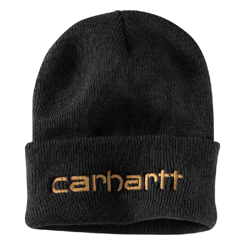 Carhartt Knit Cuff Logo Beanie in Black  | 104068-001 BLACK