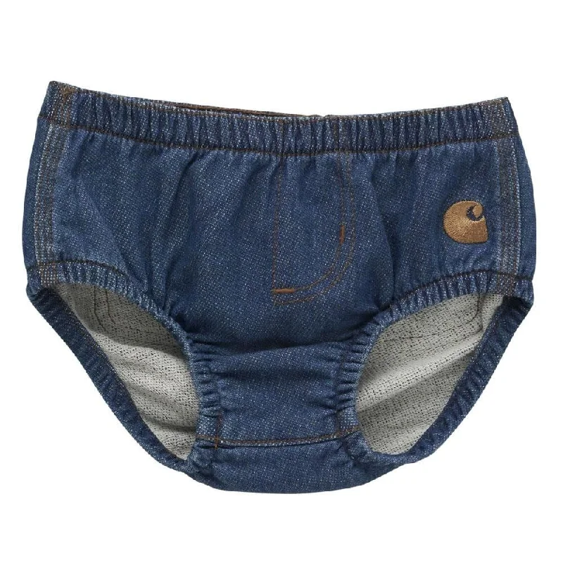 Infant Rugged Flex Denim Diaper Cover - Denim Medium Wash