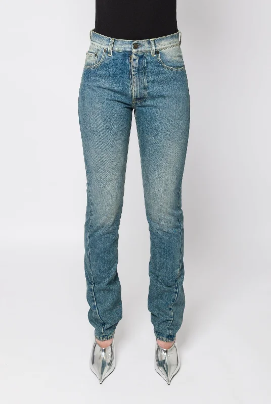 Maison Margiela 5 Pocket Light Wash Straight Leg Jeans