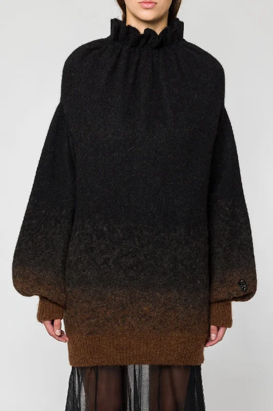 Simone Rocha Oversized Gathered Pleated Neck Jumper