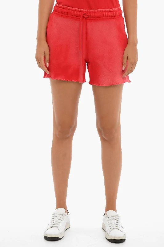 Cotton Citizen Brushed Cotton Shorts With Raw Cut Bottom