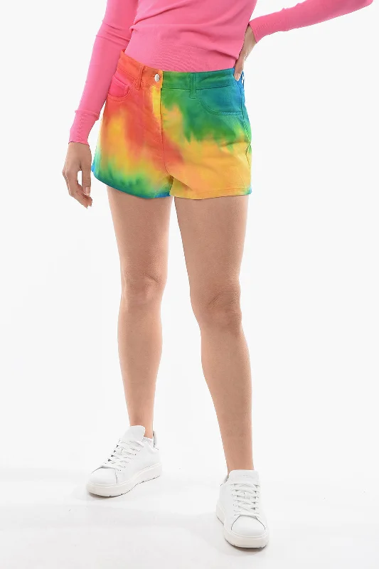 IRENEISGOOD rainbow Effect Denim Shorts